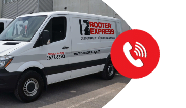 Nettoyage Rooter Express -picture of a van ready to go
